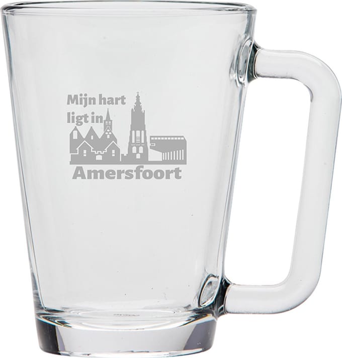 Gegraveerde theeglas 26cl Amersfoort