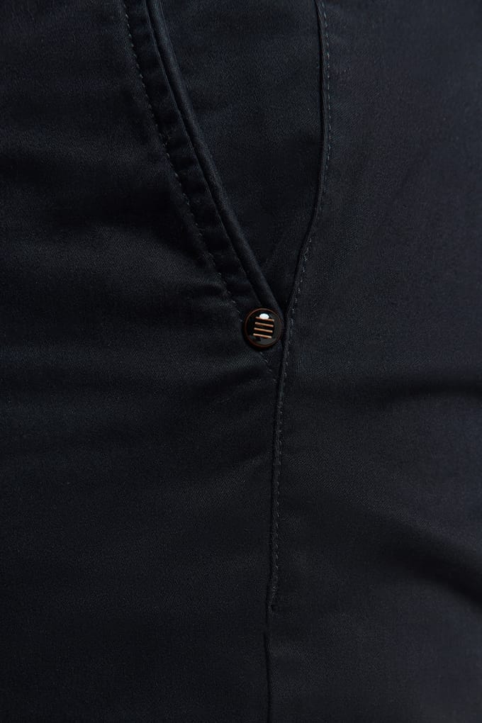 No Excess Pants Stretch Garment Dyed Night Größe: W30L34 | Chinos Outlet | Herren | Schwarz