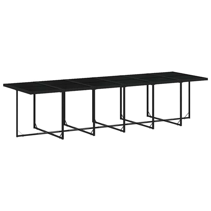 vidaXL - 17-delige - Tuinset - met - kussens - poly - rattan - zwart