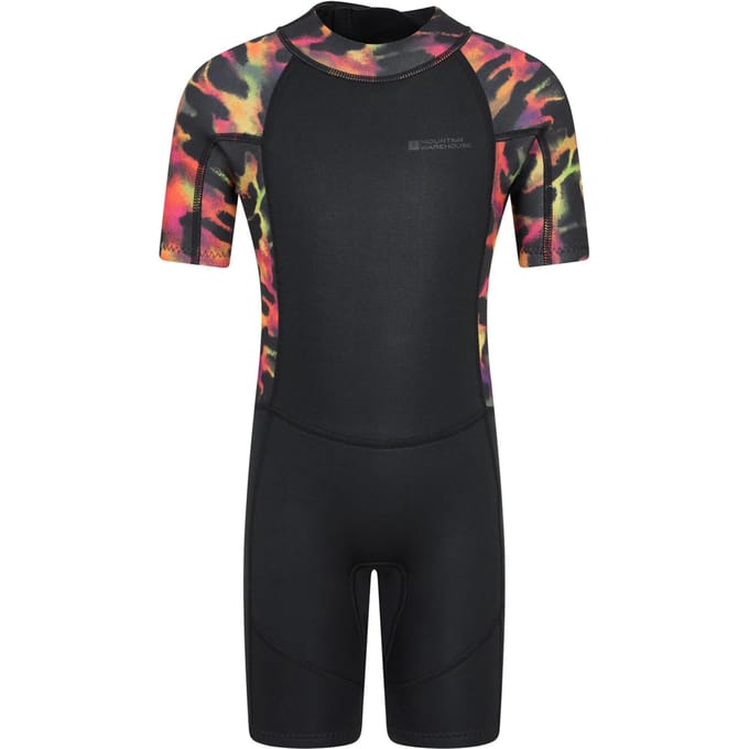 Mountain Warehouse Wetsuit met korte print voor kinderen (Rood)