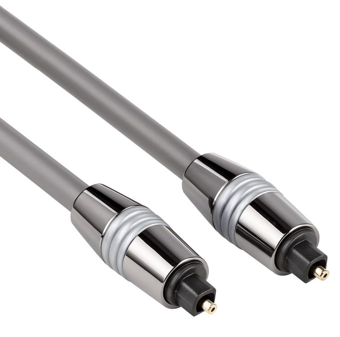 Optische kabel - Metaal - Enkel afgeschermd - 2 meter - Zilver - Allteq