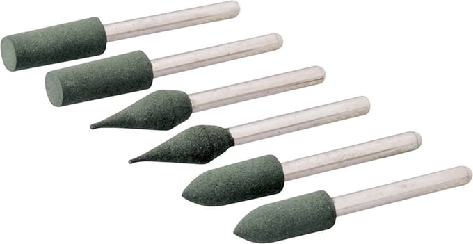Silverline Rubberen polijstkoppen set - 6 mm diameter - 6-delig - veelzijdig gebruik