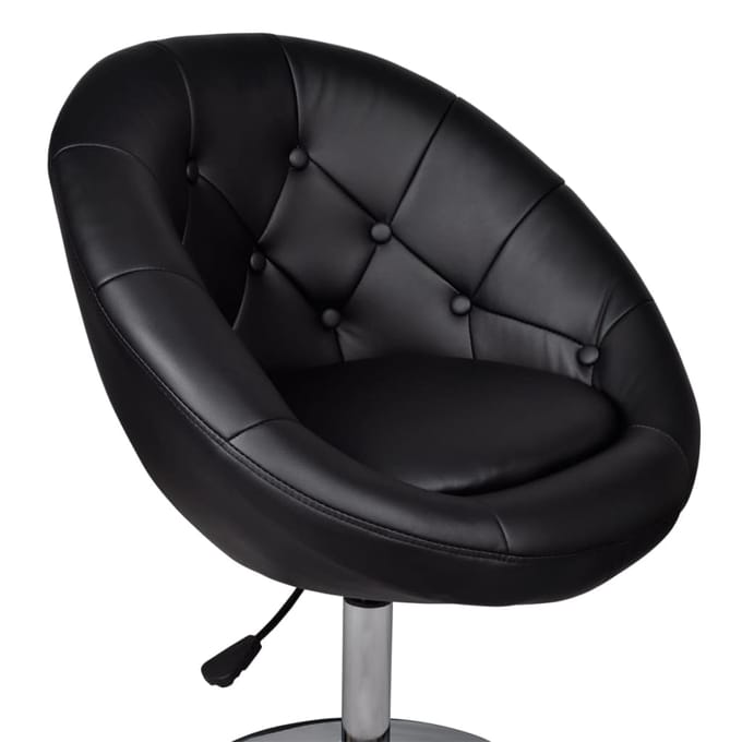 vidaXL - Barstoelen - 2 - st - kunstleer - zwart
