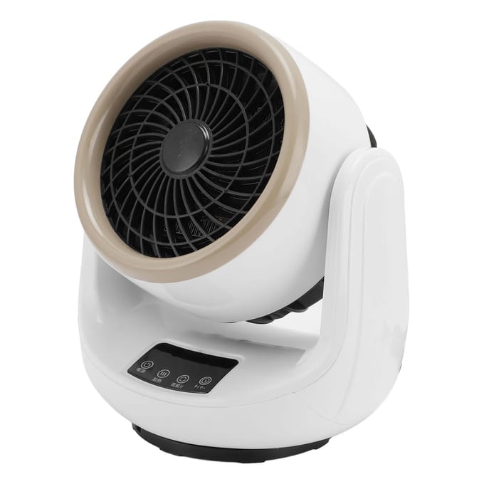 2-in-1 Bureauverwarming Ventilator Verstelbare Temperatuur Timer Oscillerend Elektrische Ruimteverwarming met black