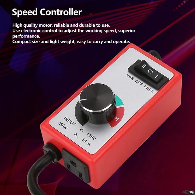 Ventilateur de routeur Contrôleur de vitesse variable Variateur Moteur électrique Rhéostat Rouge