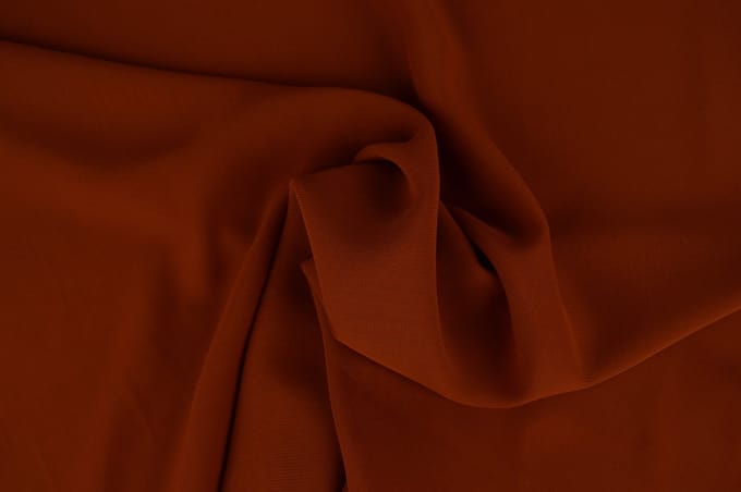 15 meter chiffon stof - Koper - 100% polyester