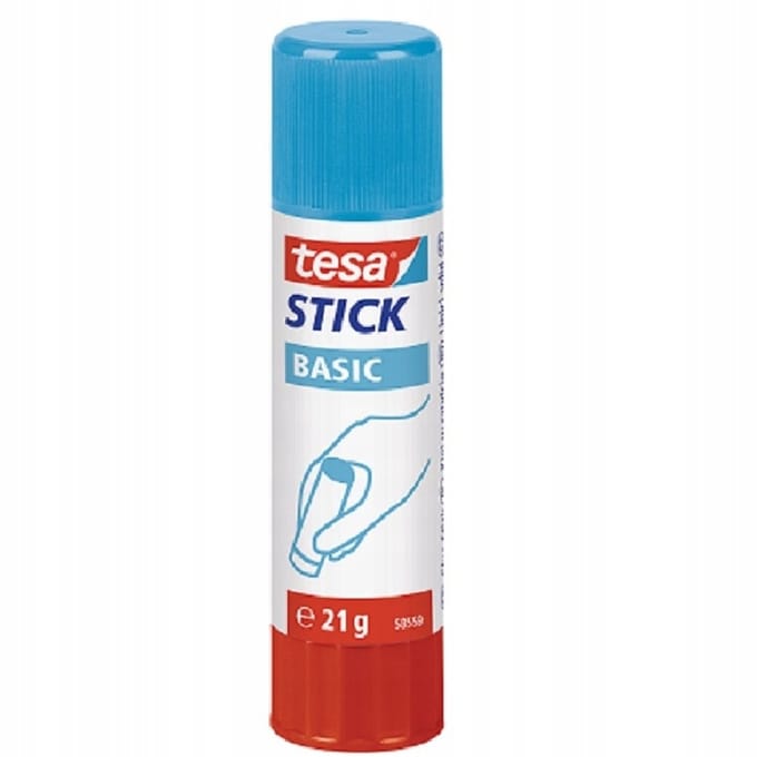 Tesa Basic - Lijmstift - 21g - Papier en Karton - Handig en Schoon