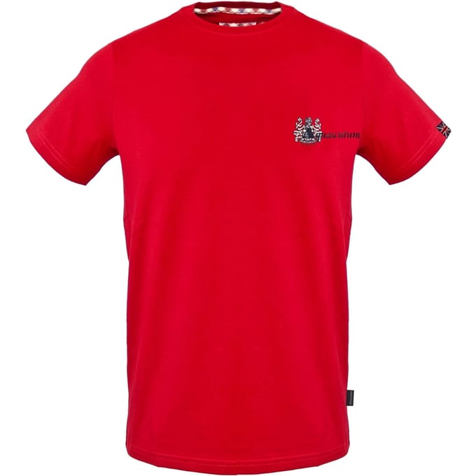 Aquascutum klein Aldis borstlogo rood T-shirt