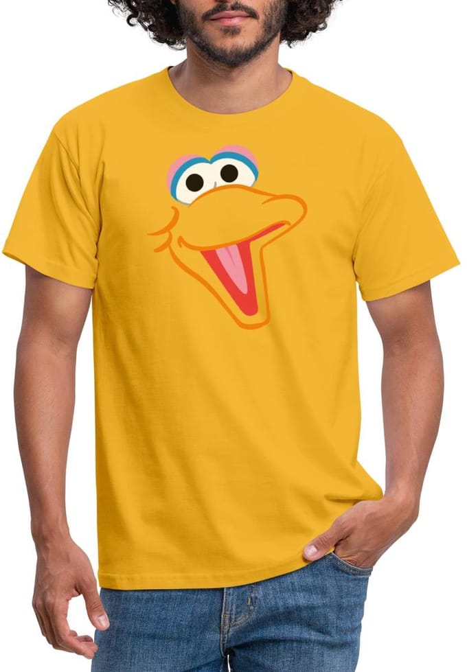Sesamstraat Bibo Gezicht Kostuum T-Shirt Heren