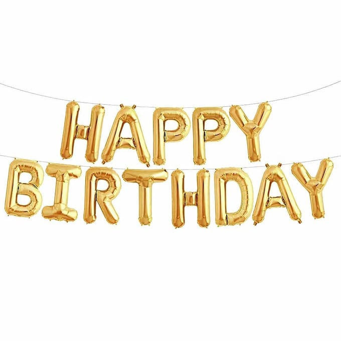 Happy Birthday ballon Goud (40CM)