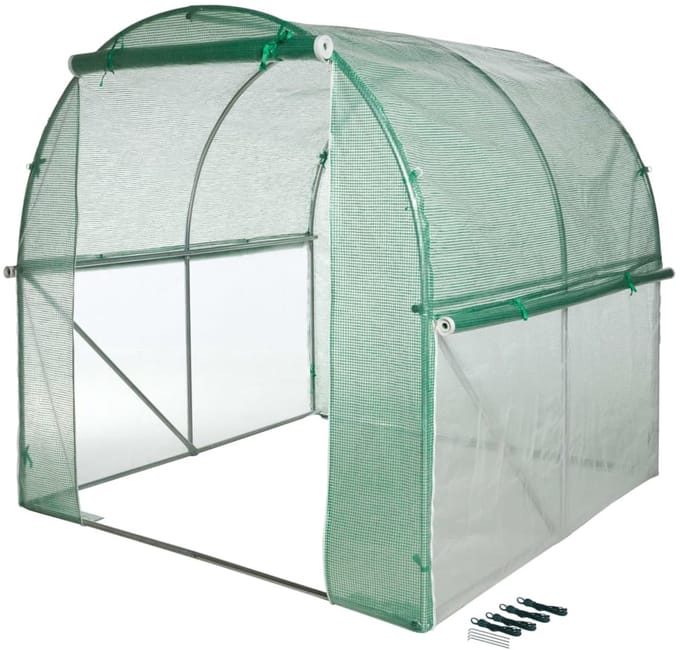Nature - Kas - Tuintunnel met bodemframe - H200 x 200 x 200cm - Groen