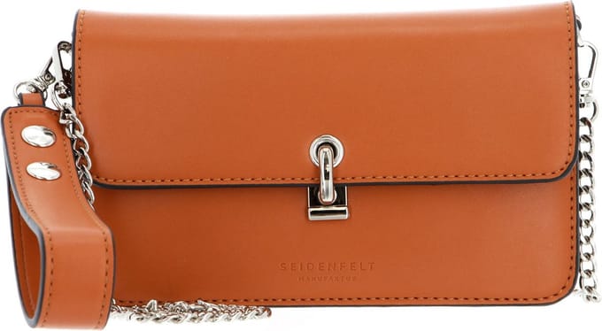 SEIDENFELT MANUFAKTUR Schoudertas Koppeling Vorupor Burned Amber Bruine