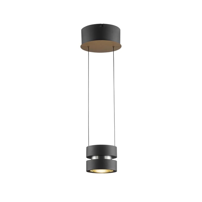 Brilliant LED hanglamp Glow-Sphere, Ø 18 cm, zwart, metaal