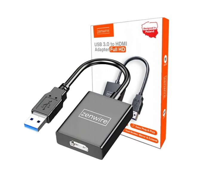 Zenwire ZC-10 USB 3.0 naar HDMI Adapter - Full HD 1080p - 60 Hz