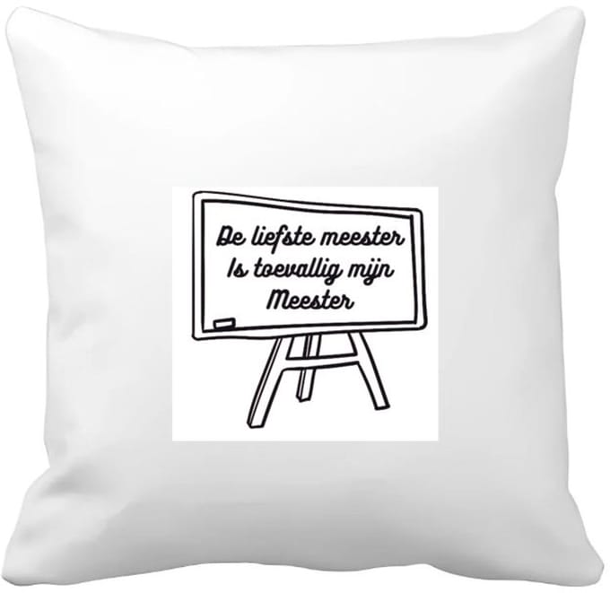 Akyol - de liefste meester is toevallig mijn meester Kussen hoes - Meester - meester - leraar - 40 bij 40 cm