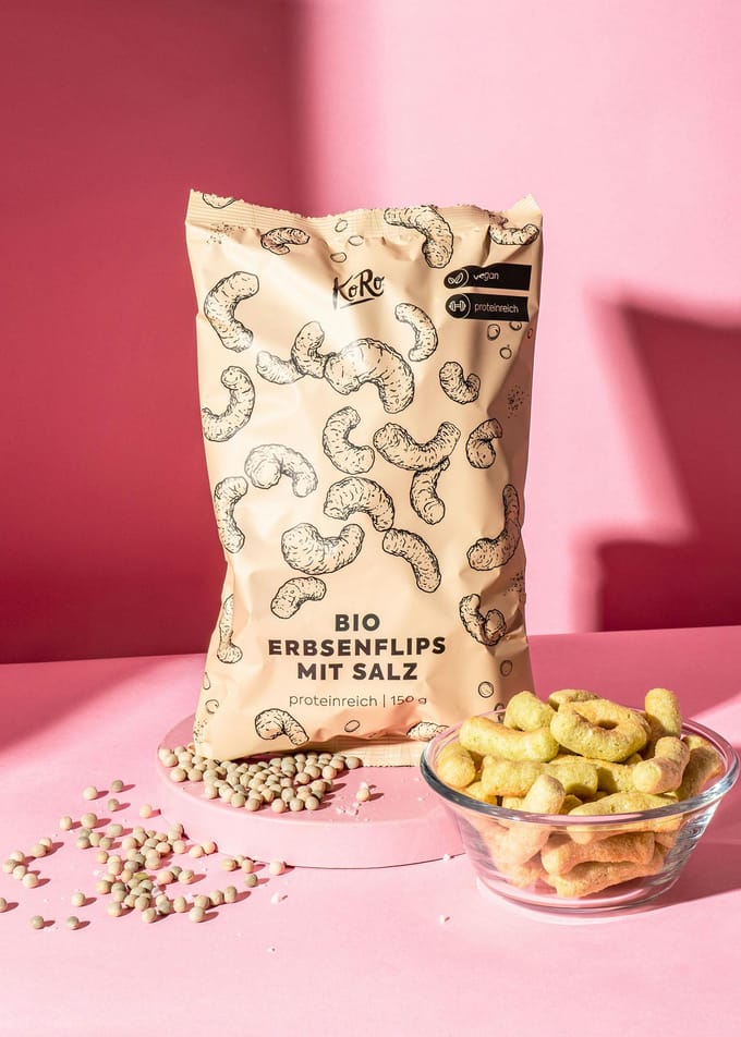 Bio erwtenchips met zeezout 150 g