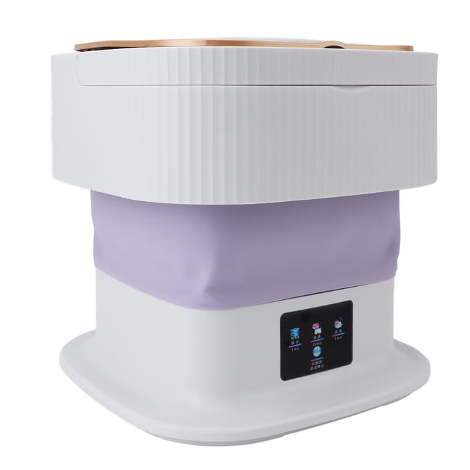 Draagbare Wasmachine 11.5L Grote Capaciteit 3 Modi LCD Touchscreen Opvouwbare Mini Kledingwasser grijze kleur