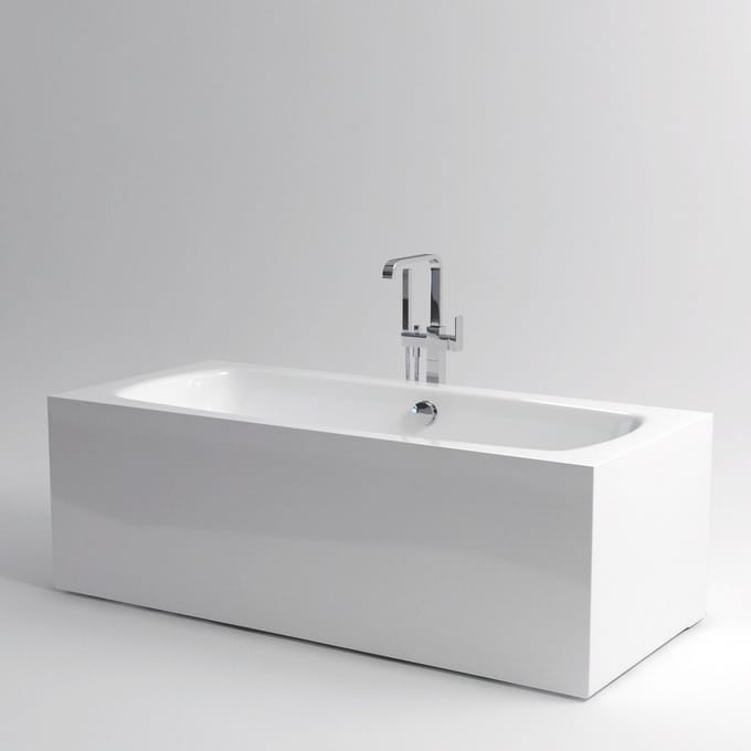 Clou Xo vrijstaande badmengkraan type 3, met handdouche, chroom