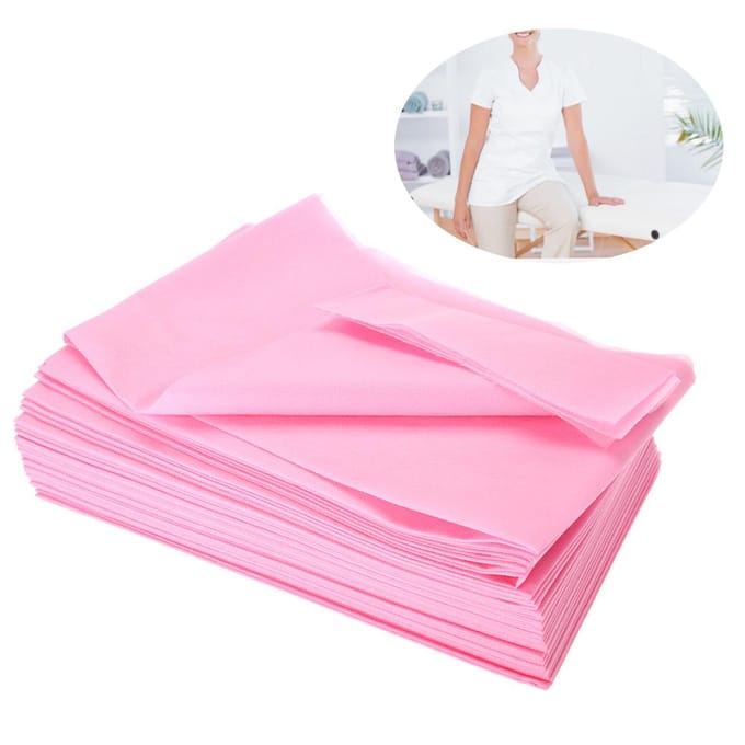 10 stuks Wegwerp Lakens Schoonheidssalon Massage Medisch Verdikt Non-woven Lakens Roze pink