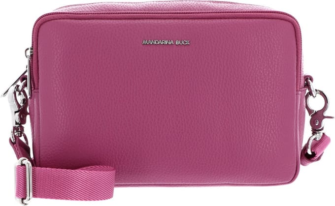 MANDARINA DUCK Leren schoudertas Mellow Leather Crossbody Camera Bag Red Violet paars