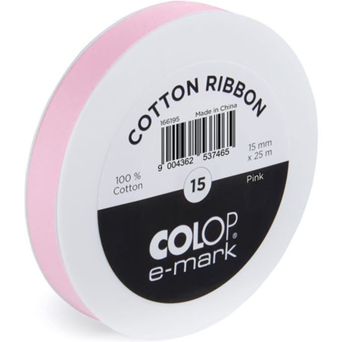 Lint Colop E-mark 15mmx25m roze