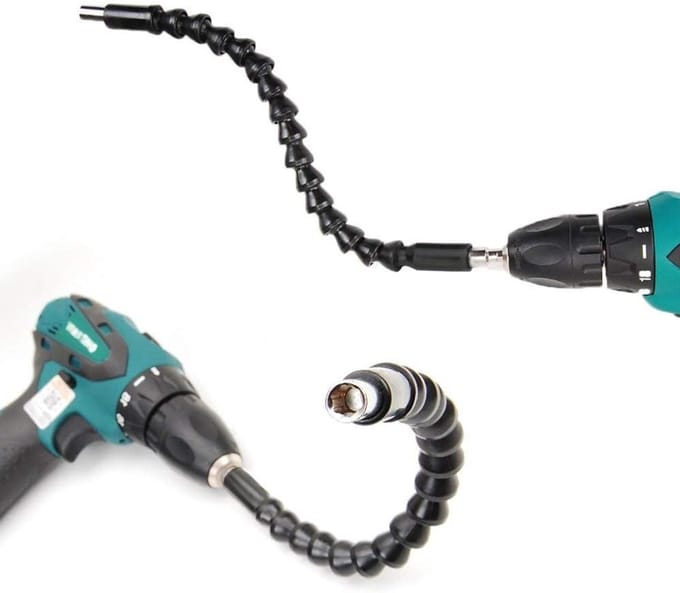 Flexibele verlengbare schroevendraaier met magnetische snelkoppeling en bit houder voor efficiënt gebruik