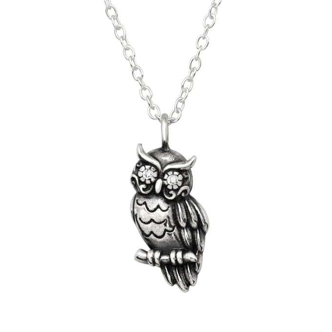 Montebello Ketting Alinde - 925 Zilver E-Coating - Uil - 12x18mm - 45cm