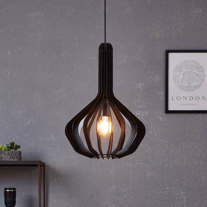 EGLO Velasco Hanglamp - E27 - Ø 38 cm - Zwart