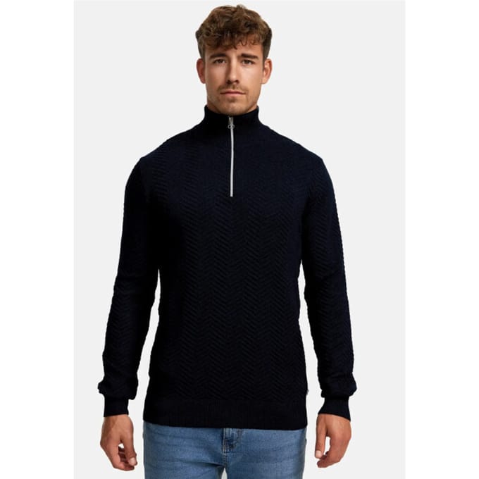 Kronstadt Ks2790 kscarlo half zip knit sky captain