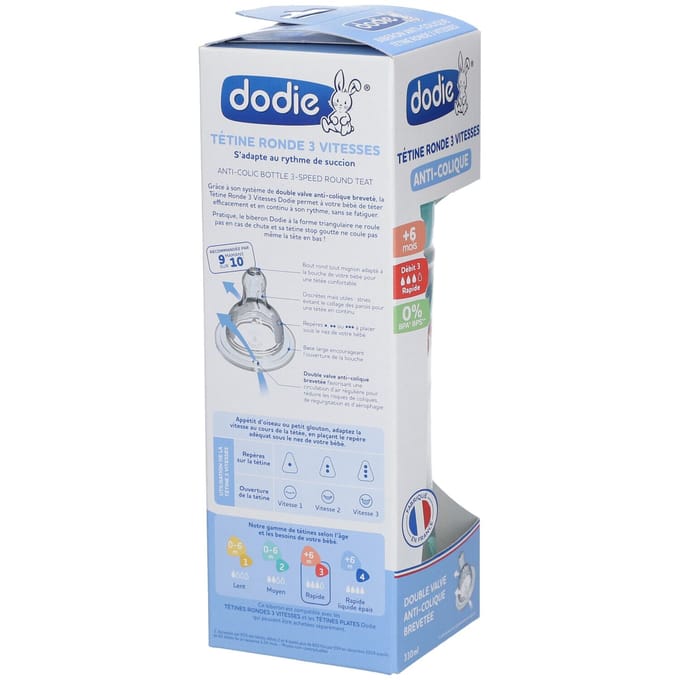 Dodie® Initiation+ Anti-Colique Zuigfles 330 ml Vanaf 6 Maanden 1 Babyfles