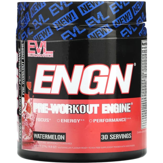 EVLution Nutrition, ENGN, Complément Pré-Entraînement, Saveur Pastèque, 9,8 oz (279 g)