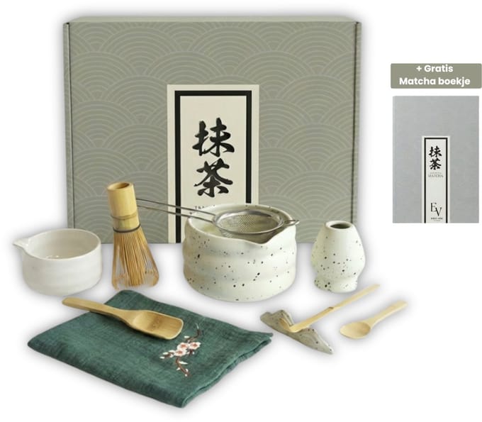 Enzovita - Japanse Matcha Set Compleet - 9-Delig - Starterkit - Cadeauset