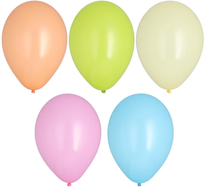 12x 10 Ballonnen Ø 25 cm assorti kleuren Pastel