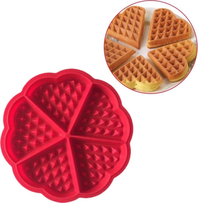GEAR 3000® wafelmaker hart - wafelijzer - wafelmaker - siliconen