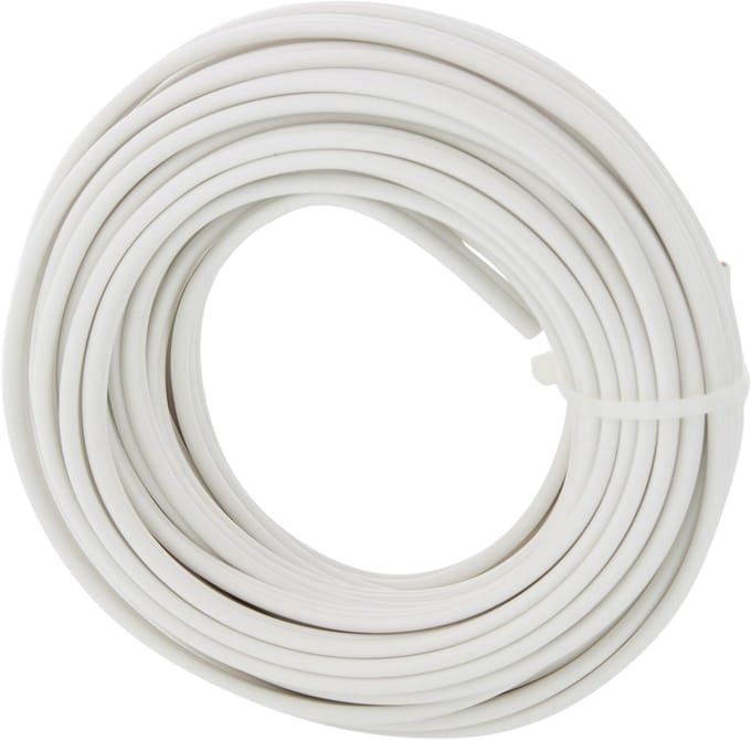 Q-Link Tweelingsnoer Zwakstroom tot 42 Volt - 2 x 0,75 mm² - 10 Meter Lengte - Kleur Wit - Materiaal PVC - Niet Geschikt voor 230 Volt - Voor Laagspanningstoepassingen