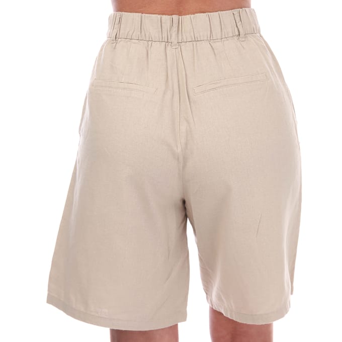 ONLY - ONLCARO HW WIDE LINEN BL SHORTS CC TLR - Dames - Bermuda shorts
