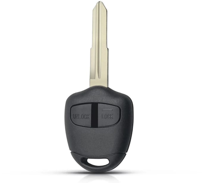 XEOD Autosleutelbehuizing - sleutelbehuizing auto - sleutel - Autosleutel / Geschikt voor: Mitsubishi 2 knops