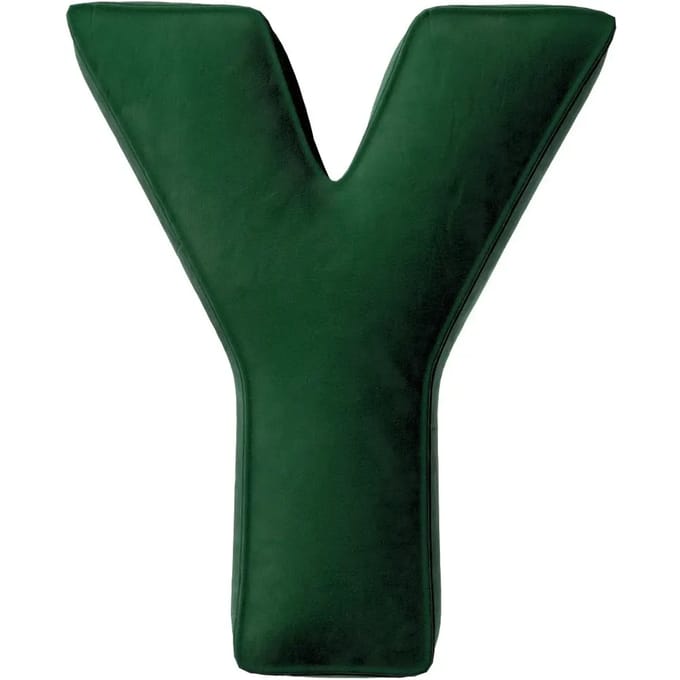 Kussen letter y Yellow Tipi Posh Velvet