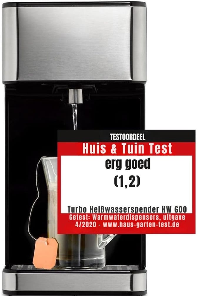 SCH® Heetwaterdispenser - Waterdispenser - Zwart/Zilver - ‎32cm x 26cm x 16cm