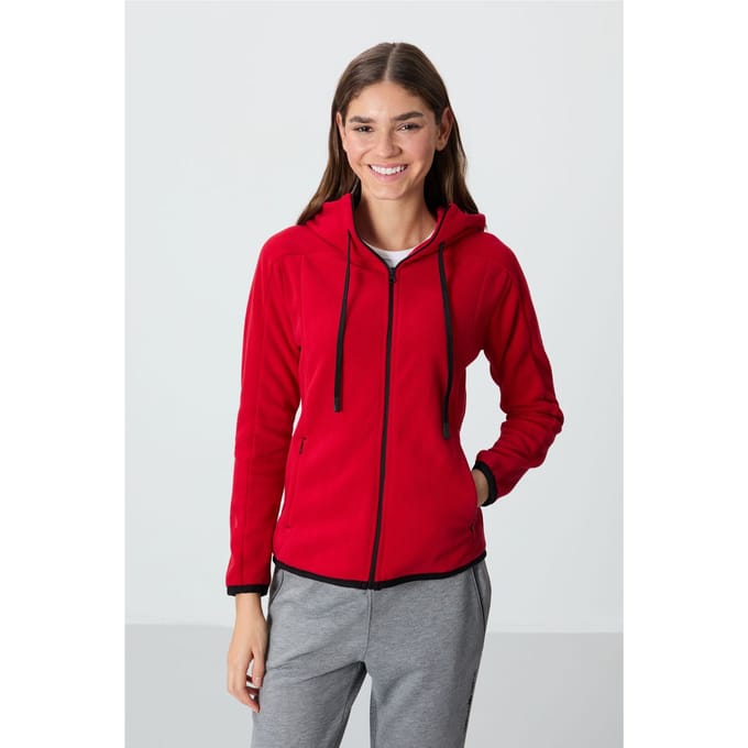 Dames Pluche Zip-up Hoodie Sweatshirt