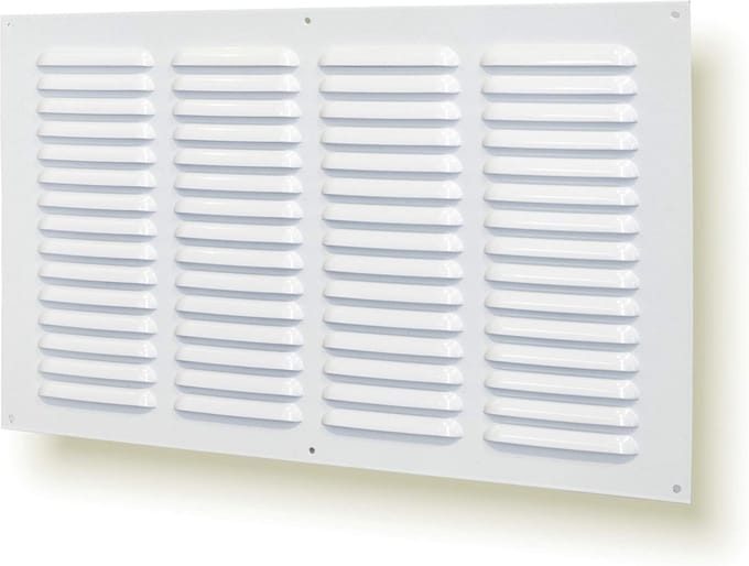 Ventilatierooster Wit 45x25 cm - Universeel Regelbaar Luchtrooster voor Binnen en Buiten