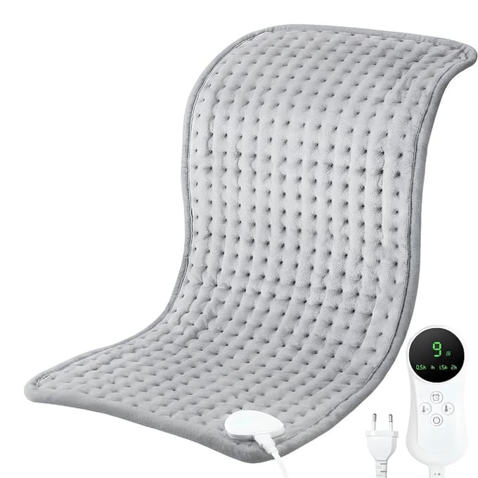 SP® Warmtekussen - 9 Temperatuurinstellingen - Elektrisch Warmtekussen - Verwarmingskussen - Grijs - 30cm x 10cm x 9cm