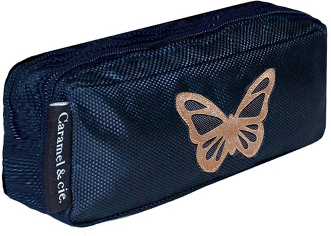 Caramel & Cie Pennenzak Vlinder marine blauw