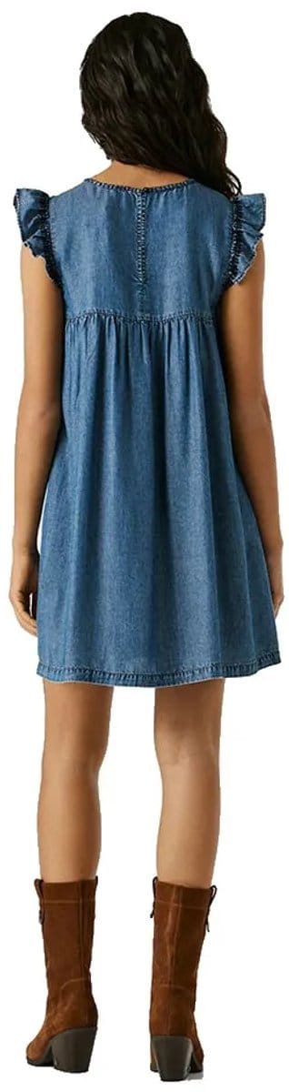 Pepe Jeans Cindy Mouwloze Korte Jurk Blauw S Vrouw
