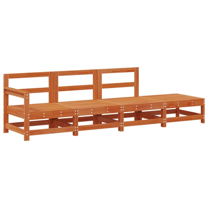 vidaXL - Sectie - Sofa - Eenheden - Waskleur - Bruin - 252 - x - 62 - x - 70,5 - cm