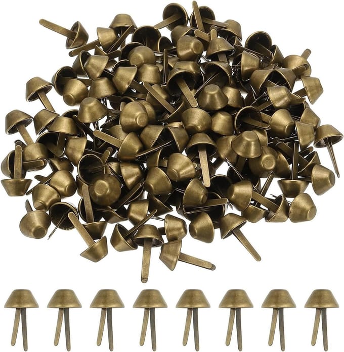 Metaal Studs - Tassen Voetjes - Decoratieve Afwerking - Zilverkleurige Coating - 200 Stuks - Brons