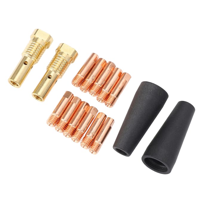 15 Stuks Set Flux Core Gasloos Mondstuk Tips Kit MIG Lassen Gasloos Mondstuk Gas Diffuser 0.031in Tip