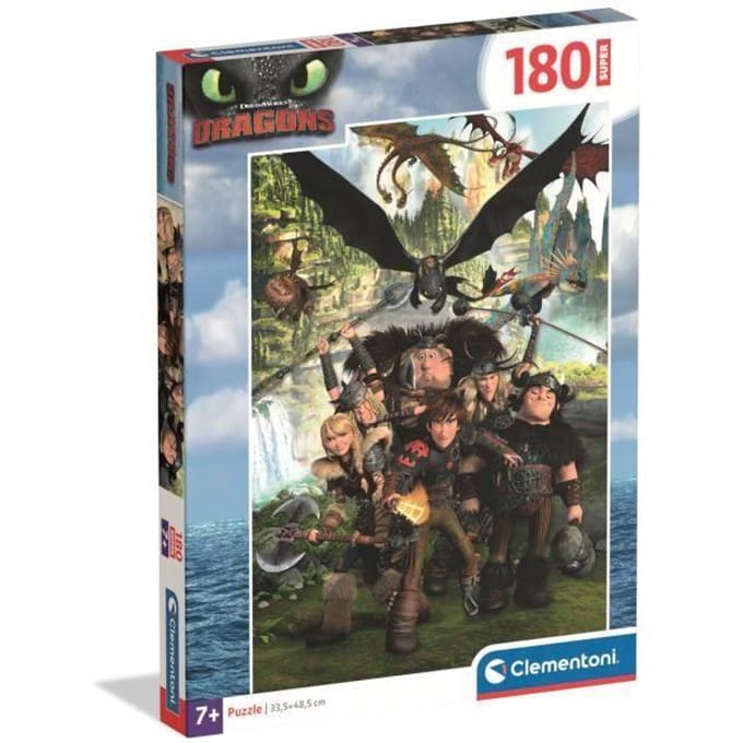 Clementoni Puzzle Dragon Trainer Super 180 pieces 2D Puzzels