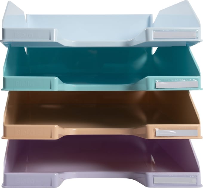 Exacompta Set van 4 brievenbakken COMBO MIDI Aquarel - Geassorteerd - 113296SETD