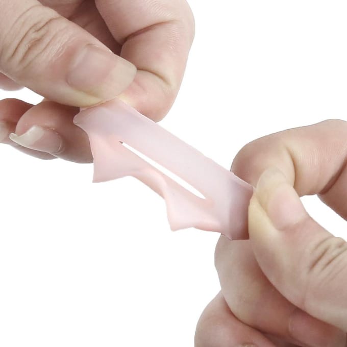 Outil de Correction d'Ongle Incarné Clip Élastique pour Redresser l'Ongle Correcteurs d'Ongles en Silicone beige